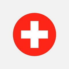 Country Switzerland. Switzerland flag. Vector illustration.