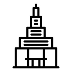 Mall building icon outline vector. Modern store. City center