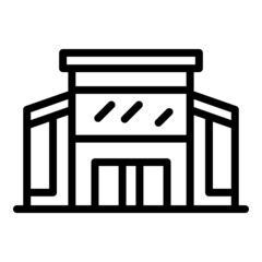 House building icon outline vector. City modern. Store centre