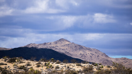 Desert Mountains under a cloudy sky