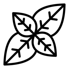 Top view oregano icon outline vector. Herb plant. Food salad