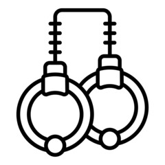 Modern handcuff icon outline vector. Hand jail. Prison thief