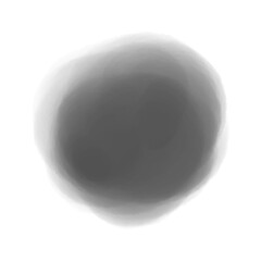 Watercolor spot on white. Digital aquarelle blotch on isolated background. Blur stain. Hand drawn backdrop for design and work. Doodle for inscriptions. Black and white illustration