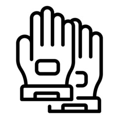 Sport gloves icon outline vector. Hand snow. Glove safety