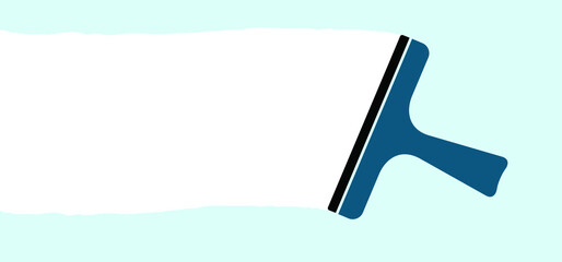 window cleaning glass service, cleaning and maintenance. Windows cleanings tool line icon or logo. Cartoon washes, hygiene vector. Washing glass with a squeegee icon or symbol. Clean or cleanup tools.