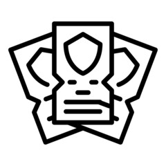 Family zoo ticket icon outline vector. Animal pass. Ride token