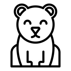 Zoo bear icon outline vector. Ticket pass. Old card