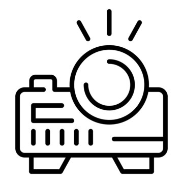 recommend clip art: Movie projector icon outline vector. Cinema ticket. Event show