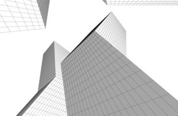 Fototapeta premium archiecture 3d drawing