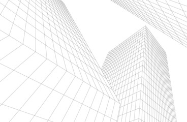 Fototapeta premium archiecture 3d drawing