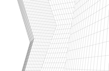abstract architecture 3d drawing