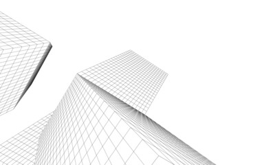 Fototapeta premium abstract architecture 3d drawing
