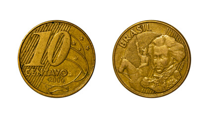 Ten Brazilian Centavo coin of 2006