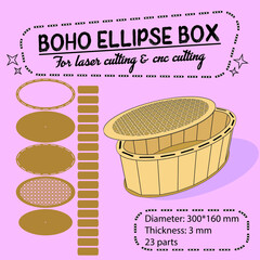 boho ellipse box