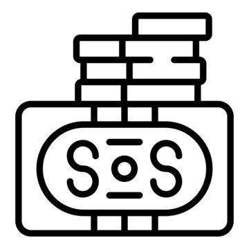 Singapore Cash Icon Outline Vector. City Map. Travel Asia