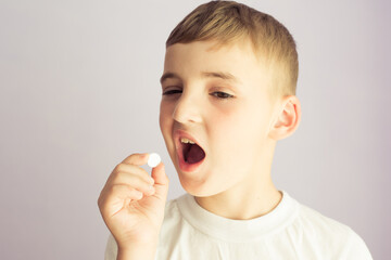 the child receives a pill