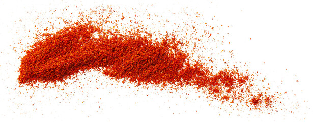 Red ground pepper. Chili pepper powder isolated on white background. - 511055117