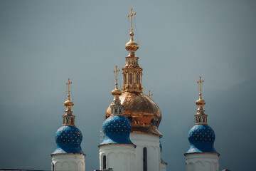 Tobolsk Kremlin in rainy weather, Ancient Russia