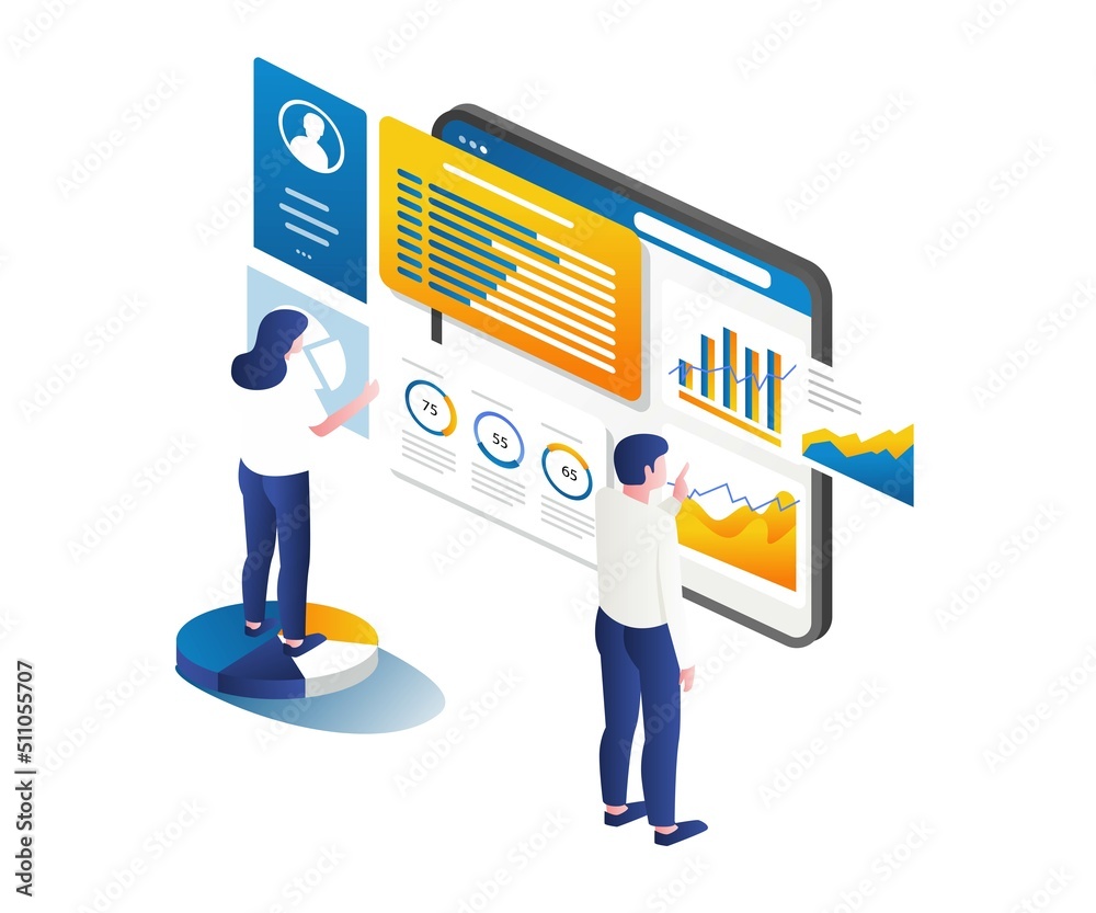 Aufkleber High-tech digital transformation optimization seo business data analysis monitoring team