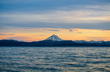 sunset over the mountain