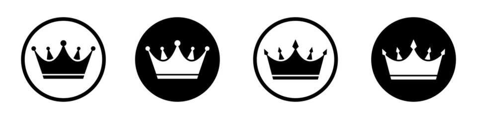 Crown set icon vector illustration