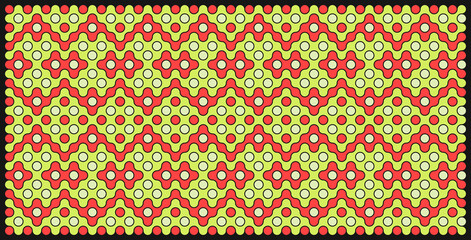 Multicolor truchet tiling connections illustration