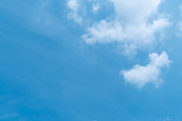 Fototapeta na wymiar Blue sky white clouds and Beautiful puffy fluffy cumulus cloud, cloudscape background.