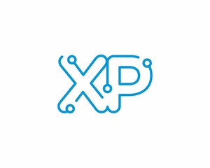 Abstract Letters XP Logo Design Template 001