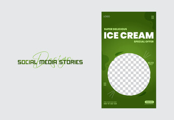 Ice cream Social media post banner template, ice cream social media sale banners, promotion and advertising Vector 