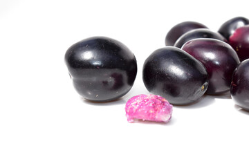 Java plum fruit isolated on white background