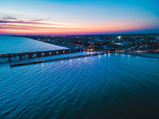 sunset over the sea