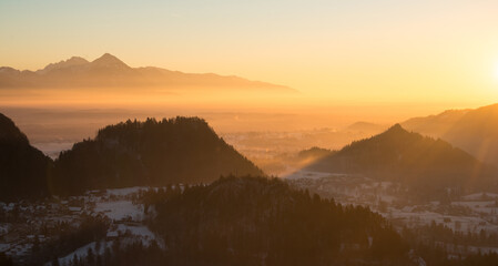 Sunset in the countryside