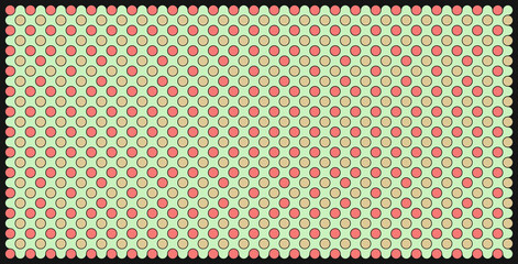 Multicolor truchet tiling connections illustration