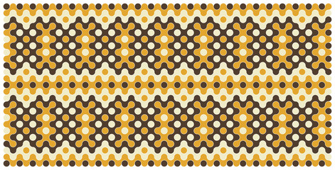 Multicolor truchet tiling connections illustration