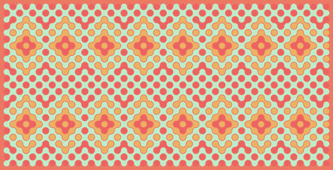 Multicolor truchet tiling connections illustration