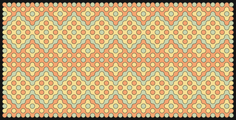 Multicolor truchet tiling connections illustration