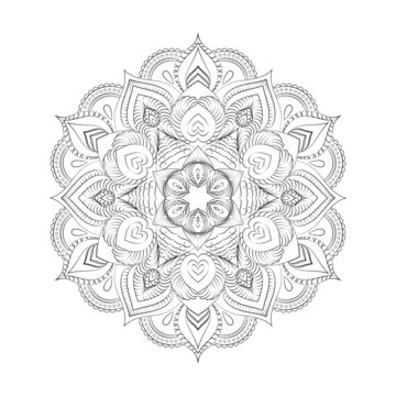 recommend clip art: Round mandala for Design Coloring book page antistress