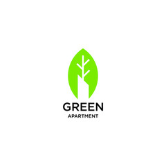 Green building logo design vector