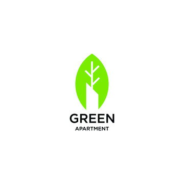 Green building logo design vector