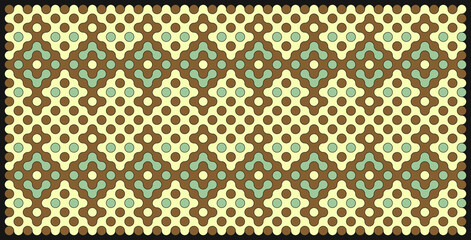 Multicolor truchet tiling connections illustration