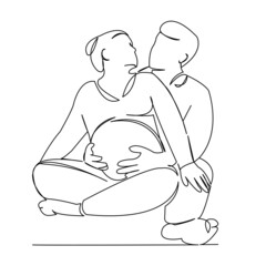 couple in love expecting a baby