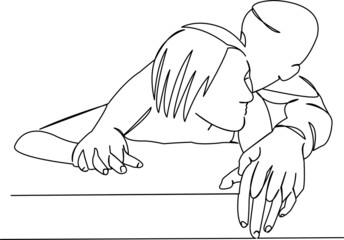 loving couple in bed