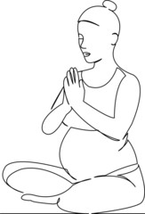 pregnant woman in lotus position