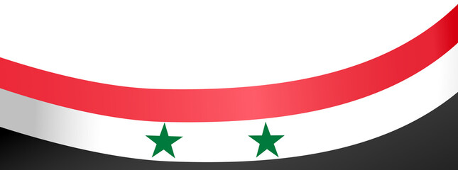 Syrian flag wave  isolated  on png background