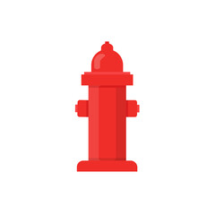 Red hydrant firefighter isolated on white background. Fire hydrant icon. Vector stock