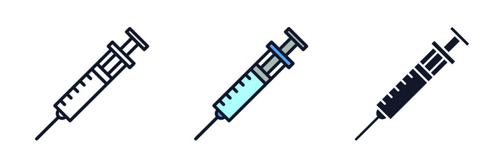 syringe icon symbol template for graphic and web design collection logo vector illustration