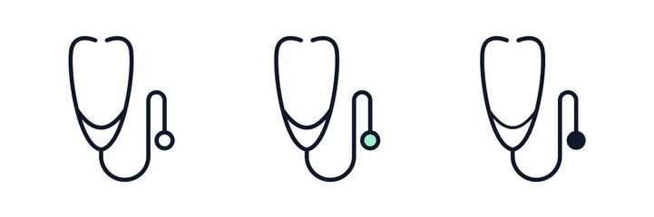 stethoscope icon symbol template for graphic and web design collection logo vector illustration