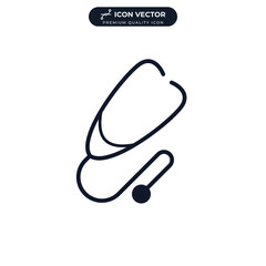 stethoscope icon symbol template for graphic and web design collection logo vector illustration