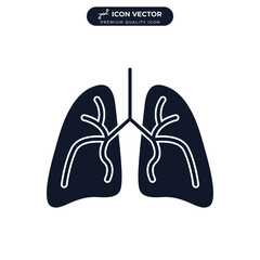 lungs icon symbol template for graphic and web design collection logo vector illustration