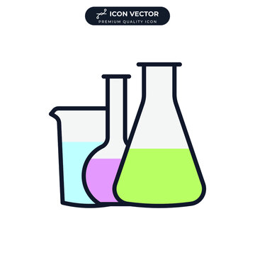 test tube icon symbol template for graphic and web design collection logo vector illustration